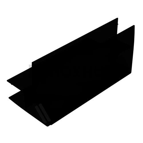 Профиль (210-8-2500 BLC) магнит 90º/180º, L=2500 (1компл/2 шт), стекло 8.0 мм, ПВХ Черный мат