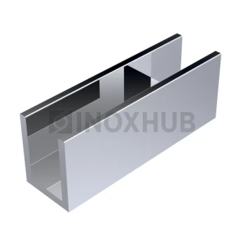 Профиль п-обр. (756-10-3000 al), 19×14 мм L=3000, стекло 10.0 мм, полированный алюминий