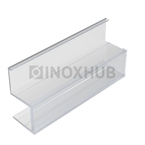 Профиль (202-10), L=2200, стекло 10.0 мм, ПВХ прозрачный