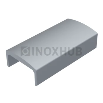 П-поручень под уплотнитель, под стекло 20 мм, L=6000, Анодированный алюминий