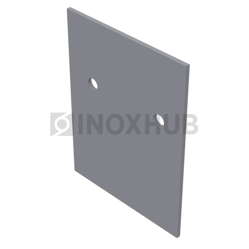 Торцевая заглушка на профиль 44Т, под стекло 10 мм, не анодированный алюминий