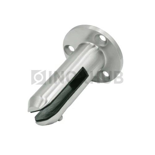 Напольный стеклодержатель литой круглый Ø50×160 мм, AISI 304, GRIT 320