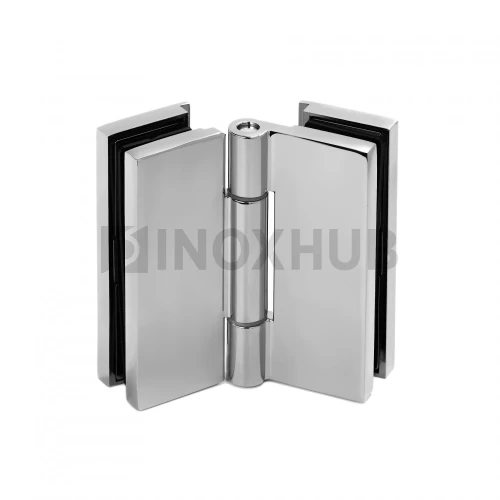 Петля (515 PC) стекло-стекло, без реза уплотнителя, с декоративными крышками, полированный хром