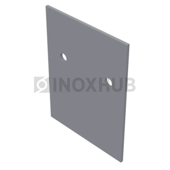 Торцевая заглушка на профиль 44Т, под стекло 10 мм, не анодированный алюминий