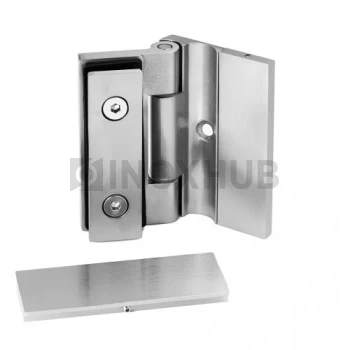 Петля (516 SC) стена-стекло, без реза уплотнителя, с декоративными крышками, матовый хром