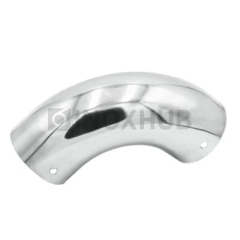 Отвод пластик. и дерев. поручня на 90°, 4 отв. под саморезы, Ø49.0×1.5 мм, AISI 304, GRIT 600