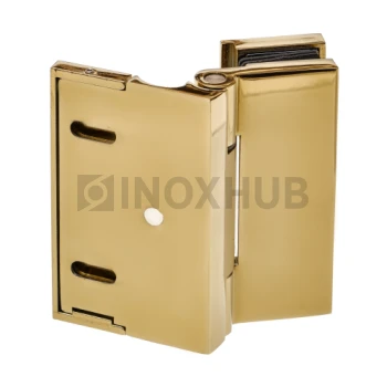 Петля (516 Gold) стена-стекло, без реза уплотнителя, с декоративными крышками, под Золото