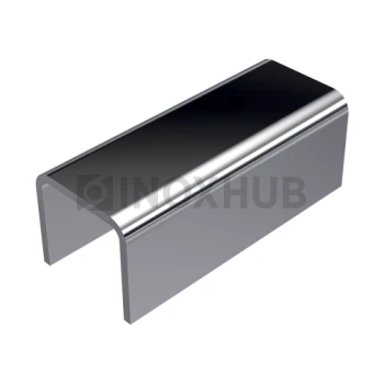 Профиль (П-16-2500 PSS) П-образный, 20.7×18.5 мм L=2500, стекло 16.0 мм, AISI 304 GRIT 600