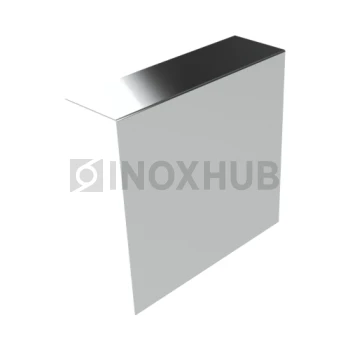 Накладка на профиль 102, 36.0×102.0 мм, стекло 10.0 мм, L=3000 мм, AISI 304, GRIT 600