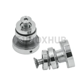 Крепление (449 PSS) трека 30х10 к стеклу , нерж сталь полированная