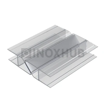Профиль (210-8-2500 CL) магнит белый 90º/180º, L=2500 (1 компл/2шт), стекло 8.0 мм, ПВХ прозрачный БЕЛЫЙ