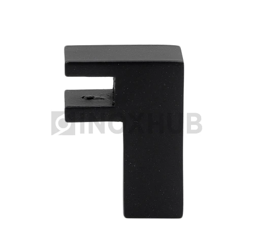 Держатель стекла (187 BLC) торцевой горизонтальный, для штанги 15×15 мм, Черный мат