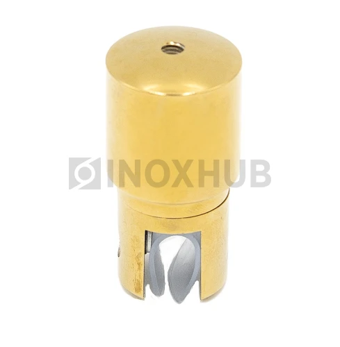 Держатель стекла (914А Gold) торцевой, штанга Ø19 мм, под Золото