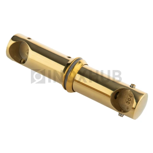 Ручка регулируемая (660 GOLD) под трубу Ø19 душевая, торцевой держатель, под Золото