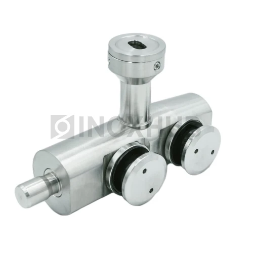 Фитинг (730a SSS) с осью стена-фрамуга, без зенковки, нерж. сталь матовая