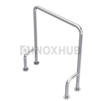 Поручень двухопорный в пол, 720 мм, Ø38 мм, AISI 201, GRIT 600