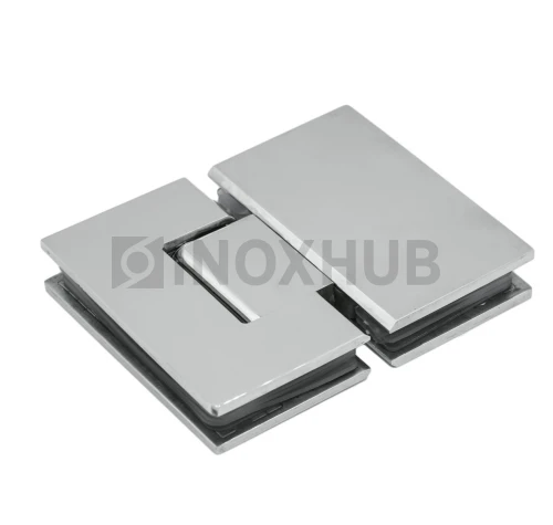 Петля (303 PSS) стекло-стекло 180° (без фаски), нерж. сталь полированная