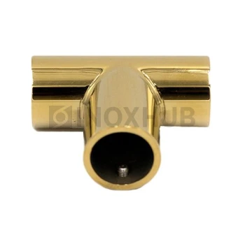 Соединитель-тройник (902 Gold)  штанги Ø19 мм, под Золото