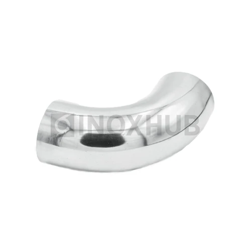 Отвод пластик. и дерев. поручня на 90°, 4 отв. под саморезы, Ø49.0×1.5 мм, AISI 304, GRIT 600