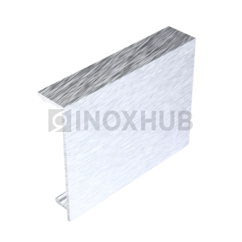 Крышка (40К Al) на профиль 40 зажимной, кратно 3 м, не анодированный алюминий