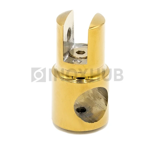 Держатель стекла (914 Gold) сквозной, штанга Ø19 мм, под Золото