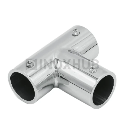 Соединитель-тройник (902 PSS)  штанги Ø19 мм, нерж. сталь полированная