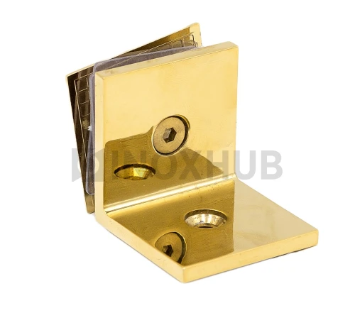 Коннектор L-обр. (722 Gold) стекло-стена, под Золото