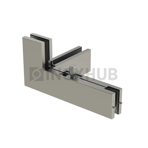 Фитинг угловой (141R SSS) с осью и ребром жесткости, правосторонний комплект, нерж. сталь матовая