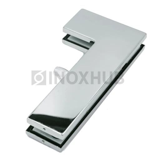 Фитинг угловой (140 PSS) на фрамугу с осью, стекло 10-12 мм, нерж. сталь полированная