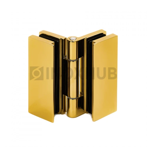 Петля (515 Gold) стекло-стекло, без реза уплотнителя, с декоративными крышками, под Золото