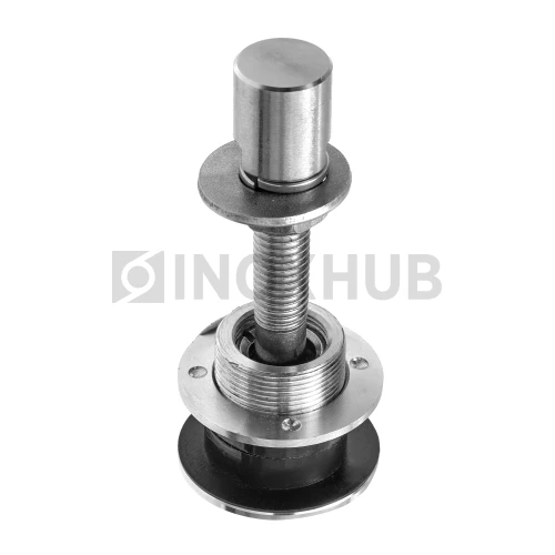 Шарнирный рутель без зенковки, М14 шаг Р=2 d=50.0, стекло 16.0-24.0 мм, AISI 304, GRIT 320