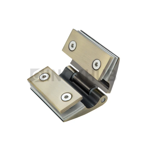 Петля (512 Bronze) стекло-стекло, открывание наружу, под Бронзу