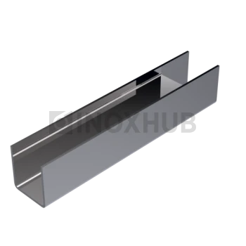 Профиль (П-08-3000 PSS) П-образный, 9.2×10.0 мм L=3000, стекло 8.0 мм, AISI 304 GRIT 600