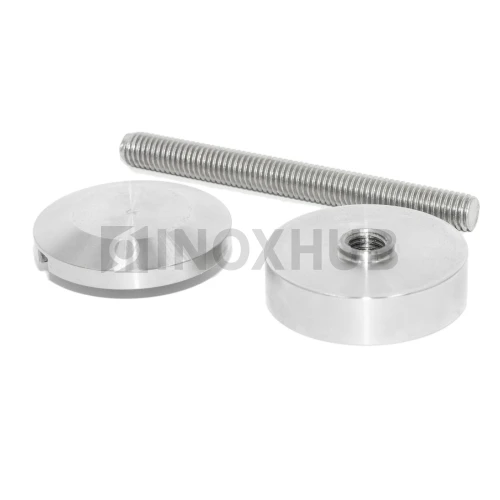 Точечный стеклодержатель стандартный, стекло 6.0-30.0 мм, М10, AISI 304, GRIT 320