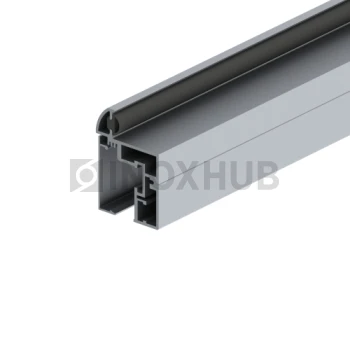 Комплект (804AL-R) дверной коробки в цельностеклянный проем, правый, 2086×2086×890 мм, Анодированный алюминий