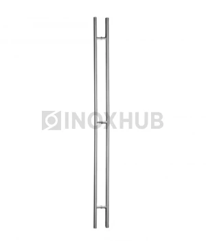 Ручка (633-2000 SSS) 32×800+800×2000 мм, стекло 8-12 мм, нерж. сталь матовая